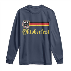 Oktoberfest German Drinking Festival Long Sleeve Shirt Bundesadler Coat of Arms TS11 Navy Print Your Wear