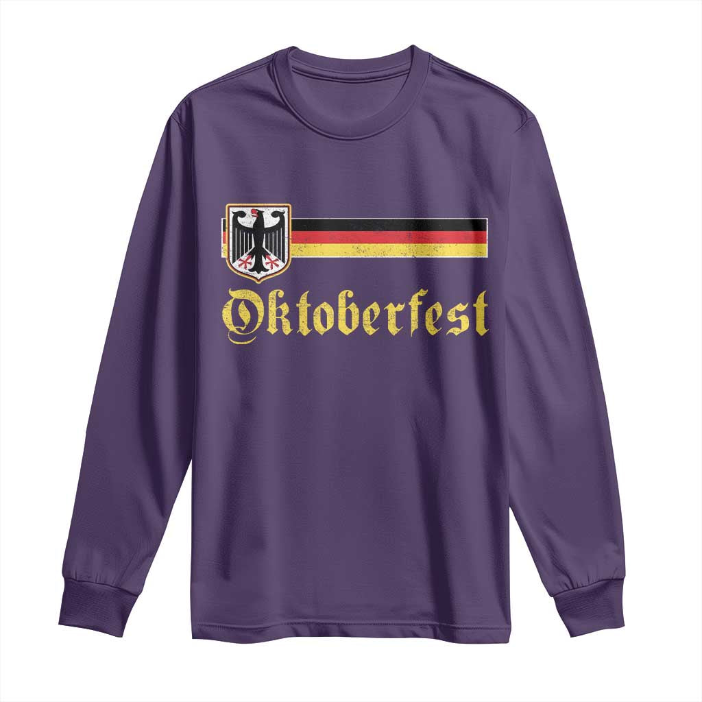 Oktoberfest German Drinking Festival Long Sleeve Shirt Bundesadler Coat of Arms TS11 Purple Print Your Wear