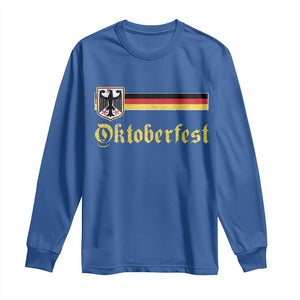 Oktoberfest German Drinking Festival Long Sleeve Shirt Bundesadler Coat of Arms TS11 Royal Blue Print Your Wear