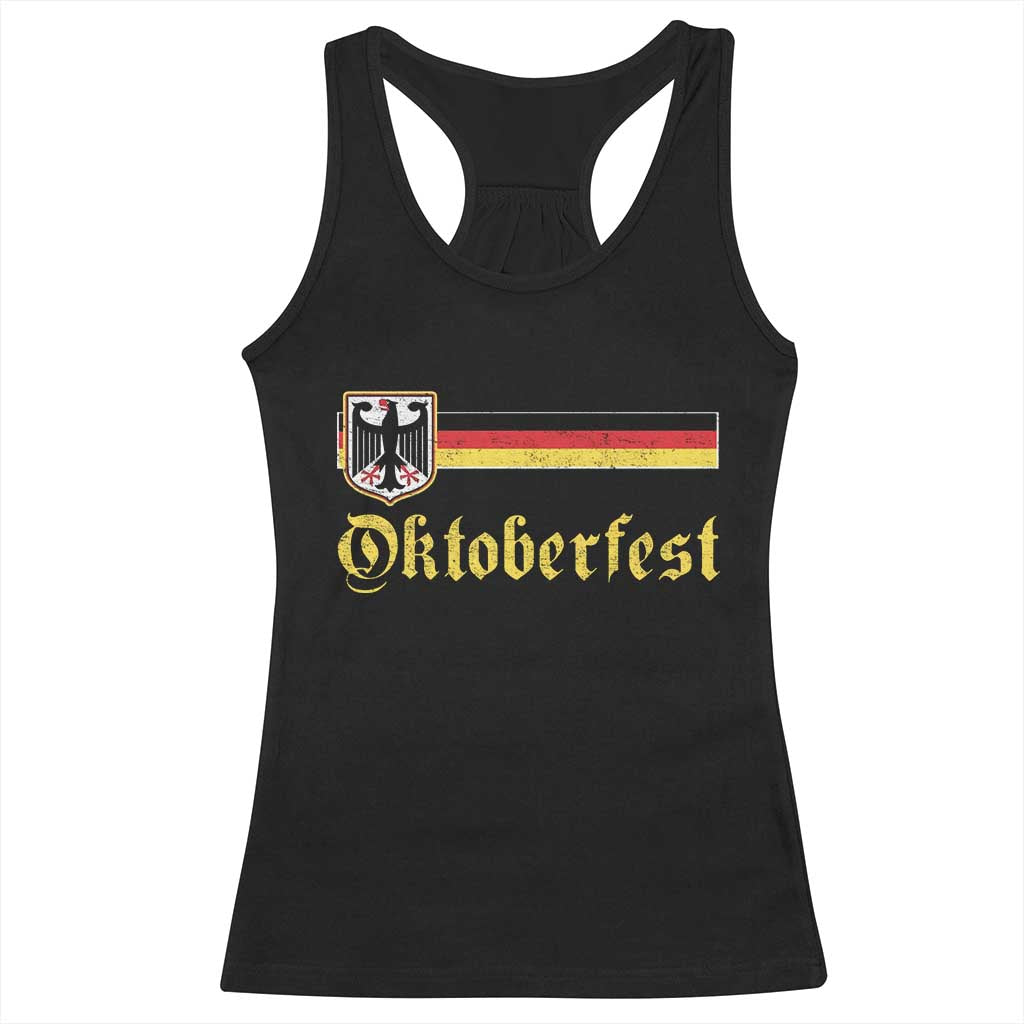 Oktoberfest German Drinking Festival Racerback Tank Top Bundesadler Coat of Arms TS11 Black Print Your Wear