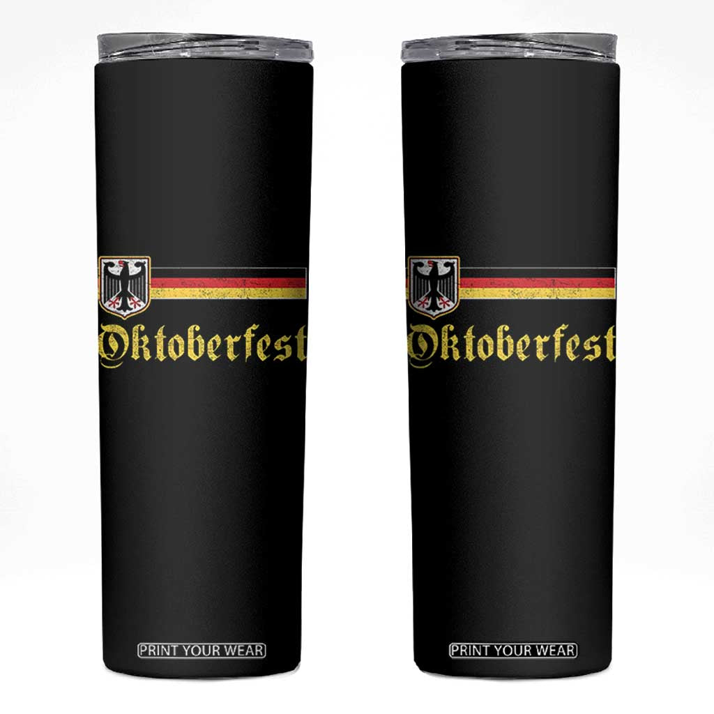 Oktoberfest German Drinking Festival Skinny Tumbler Bundesadler Coat of Arms TS11 Black Print Your Wear