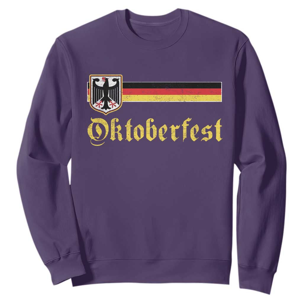 Oktoberfest German Drinking Festival Sweatshirt Bundesadler Coat of Arms TS11 Purple Print Your Wear