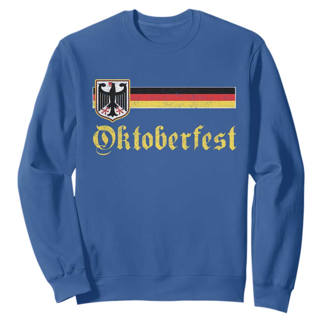 Oktoberfest German Drinking Festival Sweatshirt Bundesadler Coat of Arms TS11 Royal Blue Print Your Wear