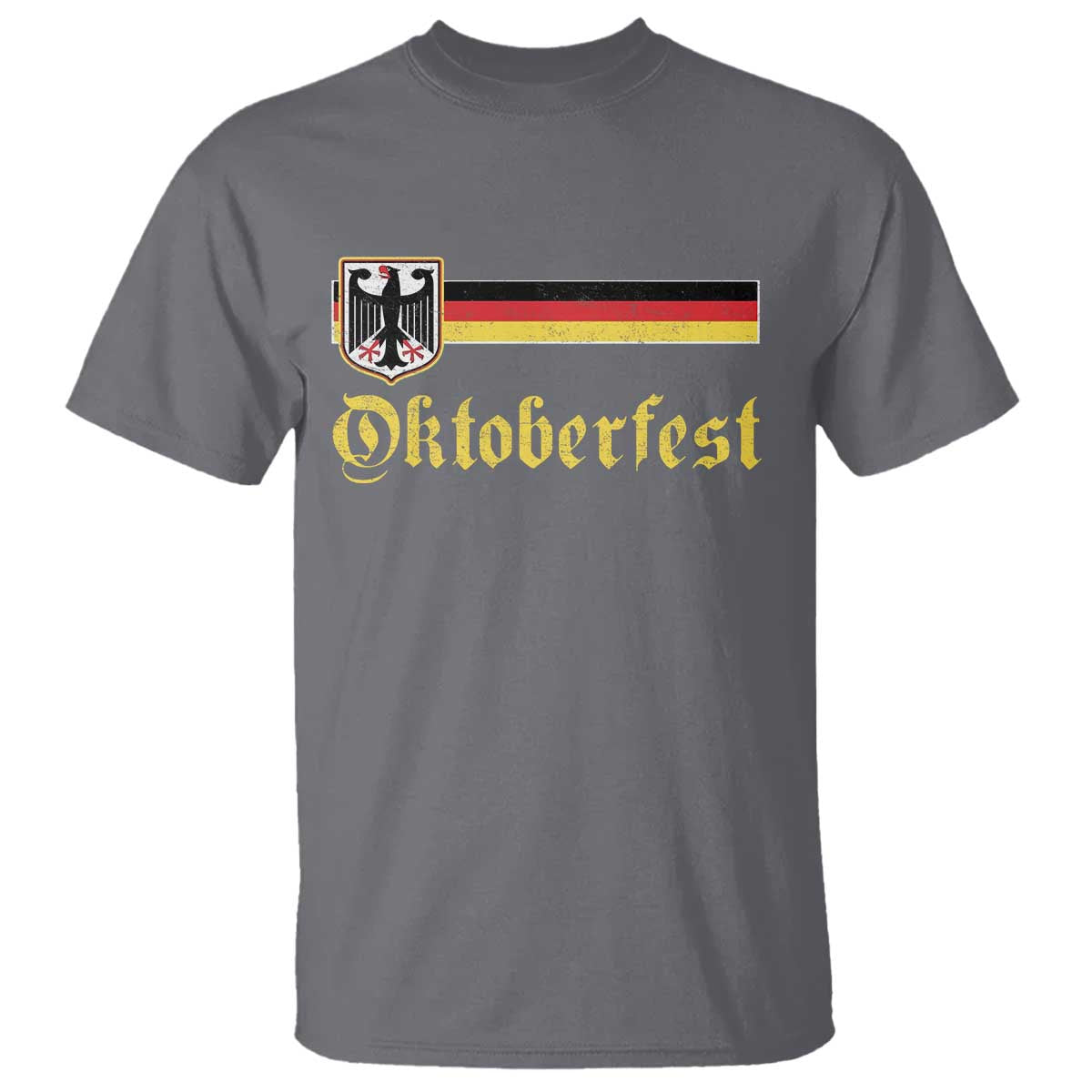 Oktoberfest German Drinking Festival T Shirt Bundesadler Coat of Arms TS11 Charcoal Print Your Wear