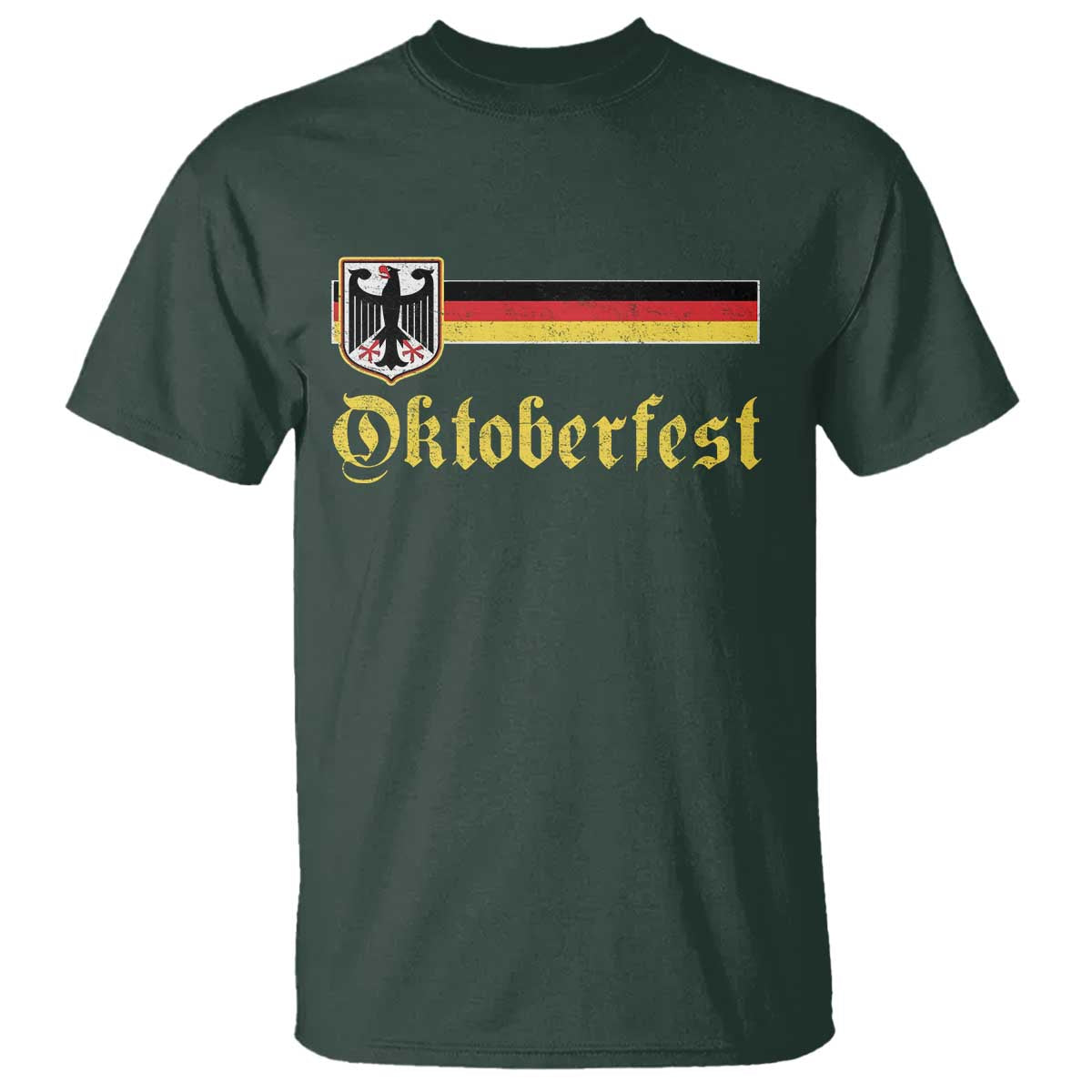 Oktoberfest German Drinking Festival T Shirt Bundesadler Coat of Arms TS11 Dark Forest Green Print Your Wear