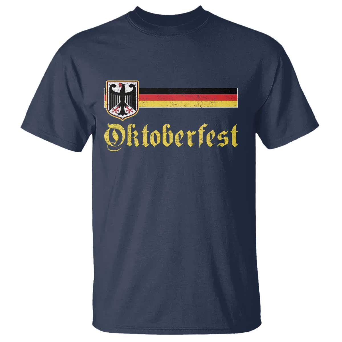 Oktoberfest German Drinking Festival T Shirt Bundesadler Coat of Arms TS11 Navy Print Your Wear