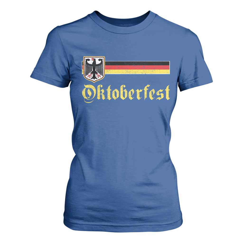 Oktoberfest German Drinking Festival T Shirt For Women Bundesadler Coat of Arms TS11 Royal Blue Print Your Wear