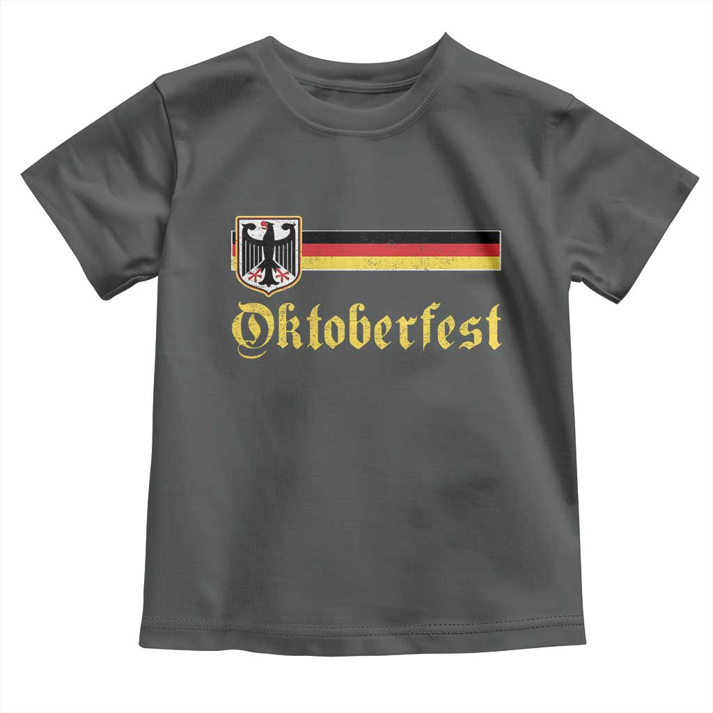 Oktoberfest German Drinking Festival Toddler T Shirt Bundesadler Coat of Arms TS11 Dark Heather Print Your Wear