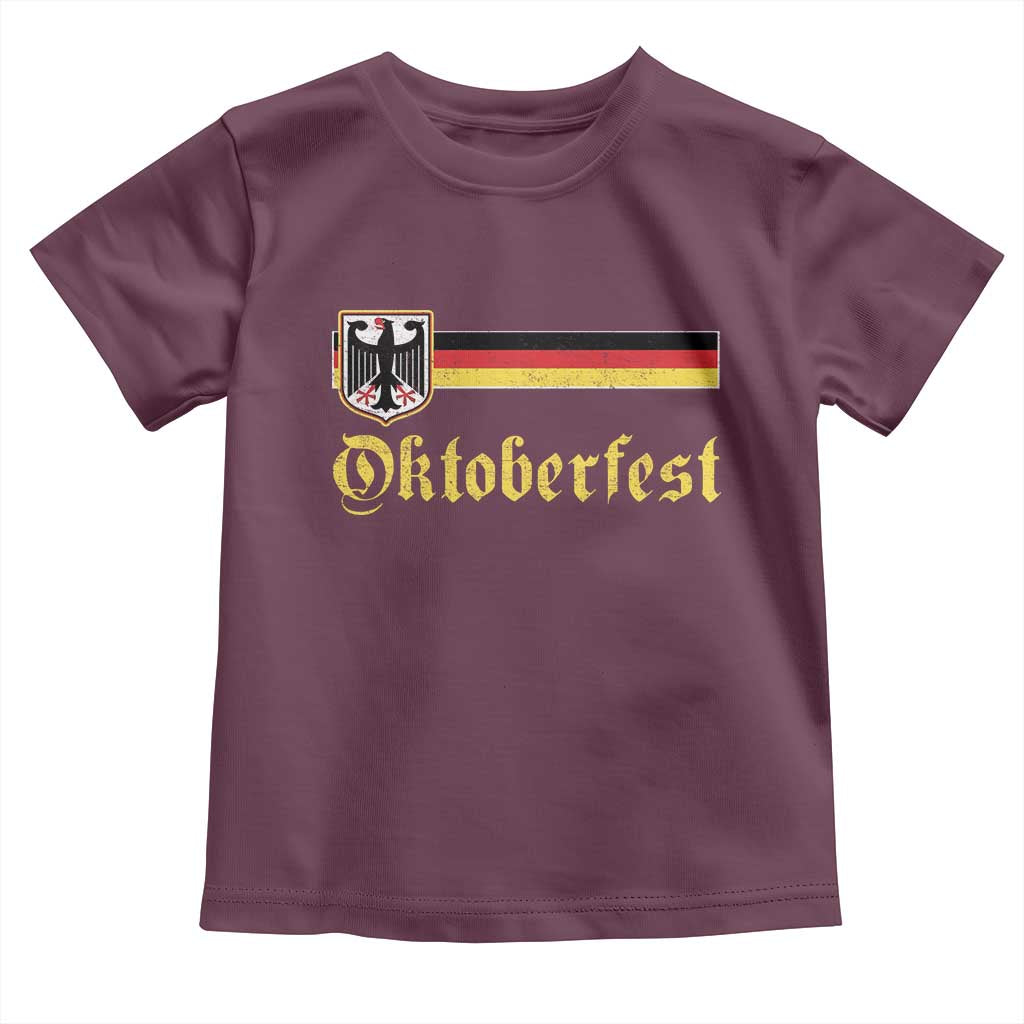 Oktoberfest German Drinking Festival Toddler T Shirt Bundesadler Coat of Arms TS11 Maroon Print Your Wear