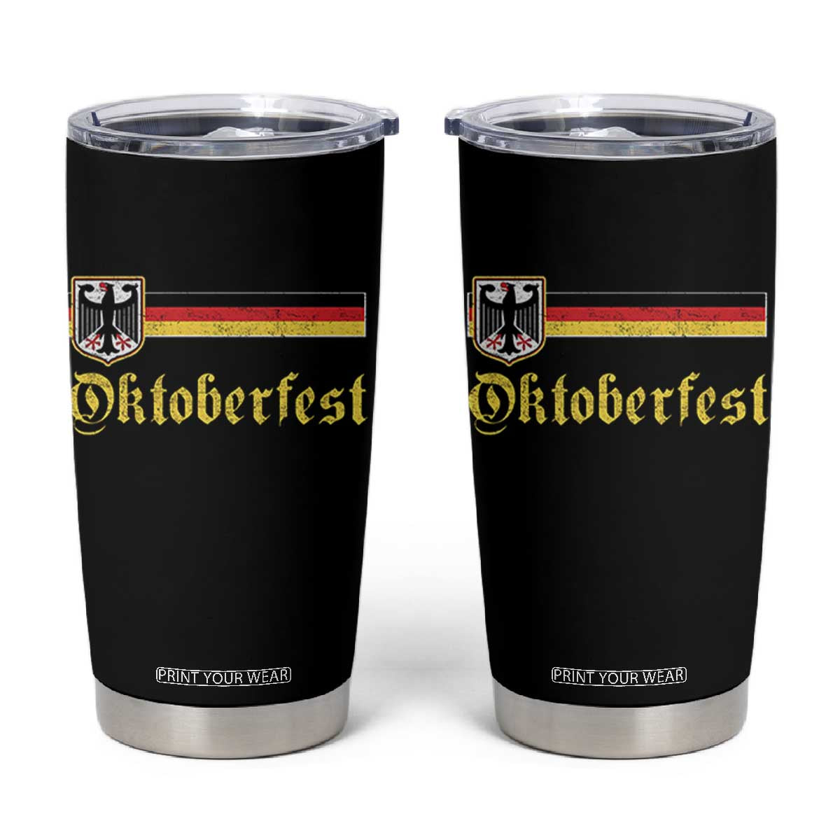 Oktoberfest German Drinking Festival Tumbler Cup Bundesadler Coat of Arms TS11 Black Print Your Wear