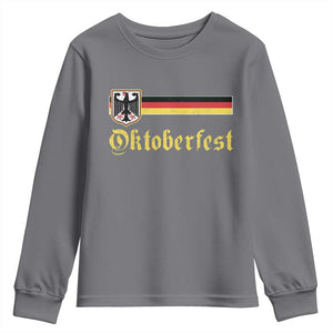 Oktoberfest German Drinking Festival Youth Sweatshirt Bundesadler Coat of Arms TS11 Charcoal Print Your Wear