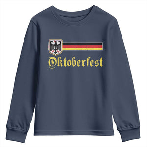 Oktoberfest German Drinking Festival Youth Sweatshirt Bundesadler Coat of Arms TS11 Navy Print Your Wear