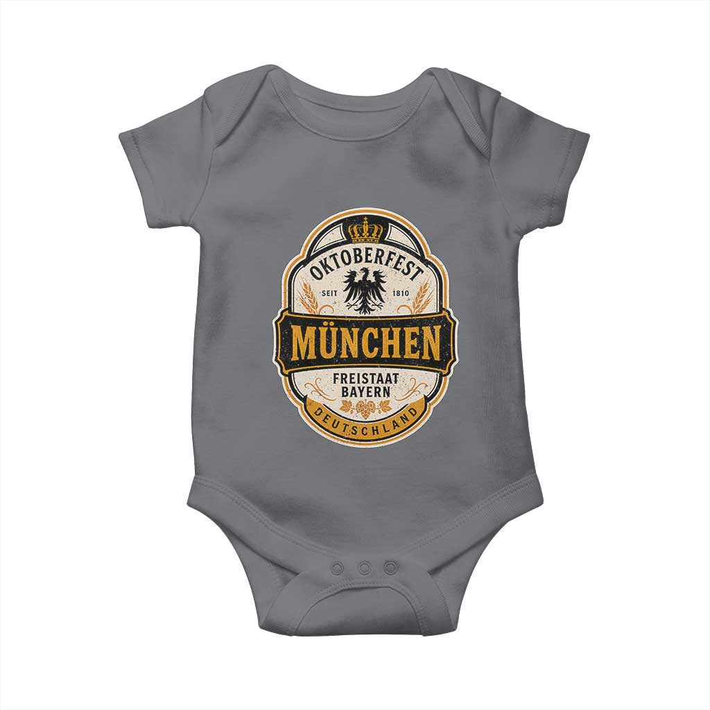 Oktoberfest Munchen Deutschland German Beer Festival Baby Onesie Freistaat Bayern Heraldic Eagle