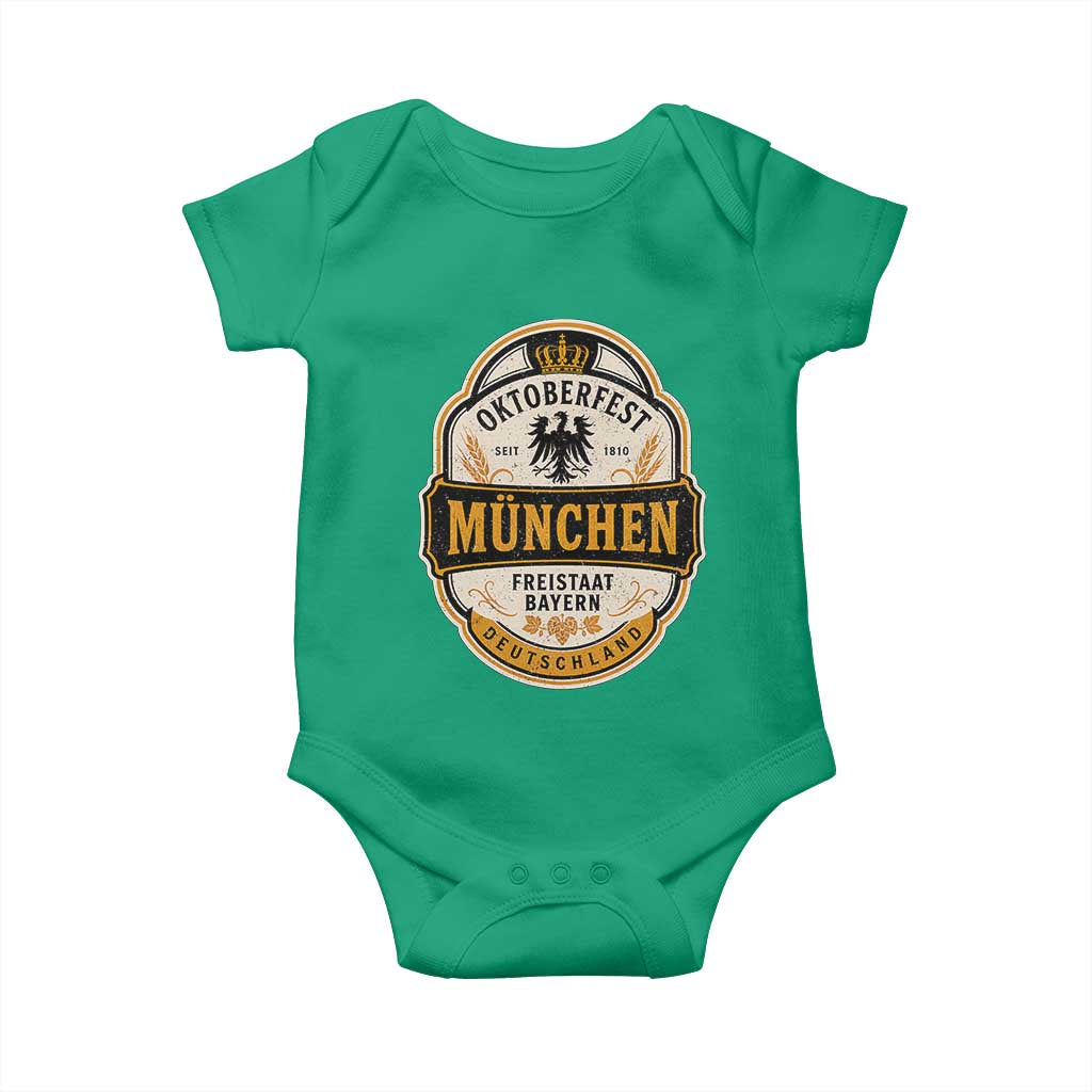 Oktoberfest Munchen Deutschland German Beer Festival Baby Onesie Freistaat Bayern Heraldic Eagle
