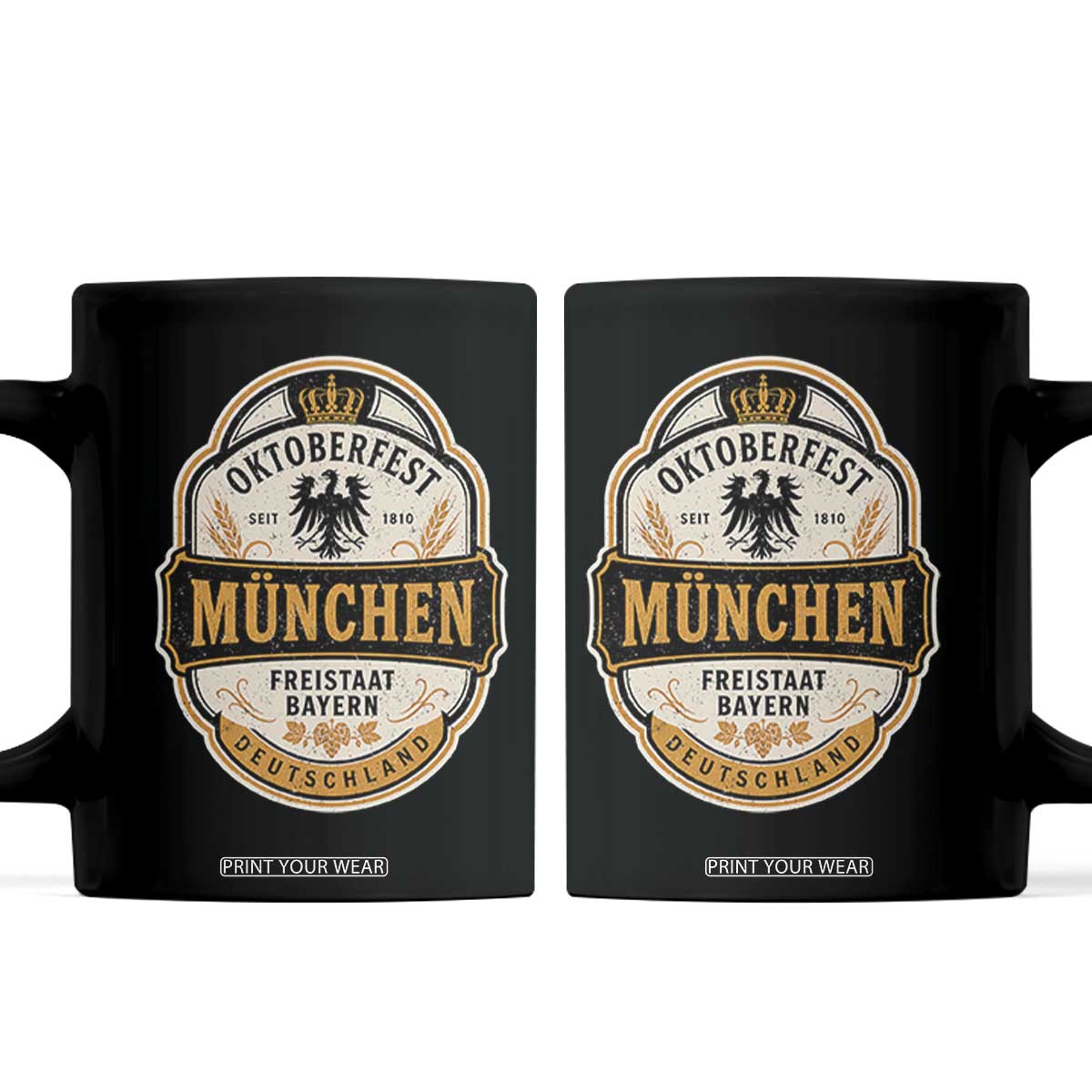Oktoberfest Munchen Deutschland German Beer Festival Coffee Mug Freistaat Bayern Heraldic Eagle