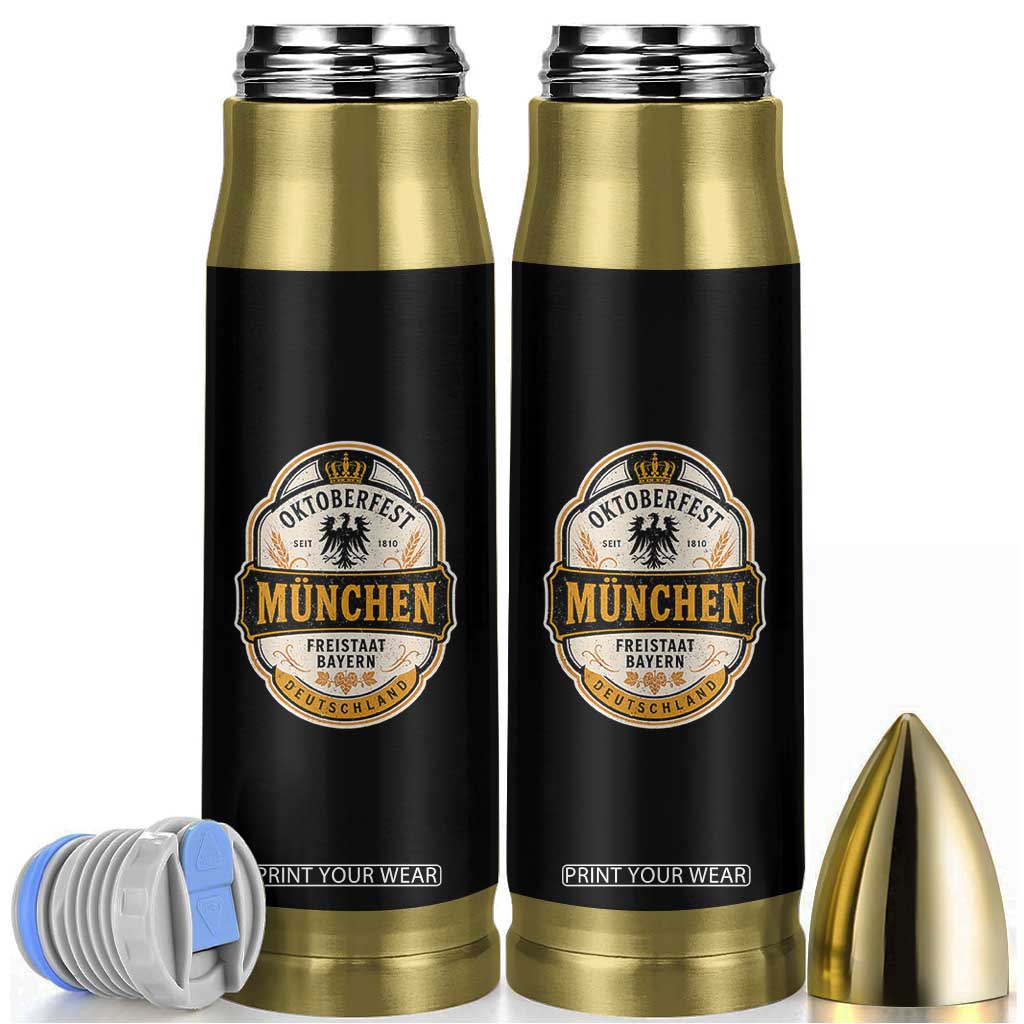 Oktoberfest Munchen Deutschland German Beer Festival Bullet Tumbler Freistaat Bayern Heraldic Eagle
