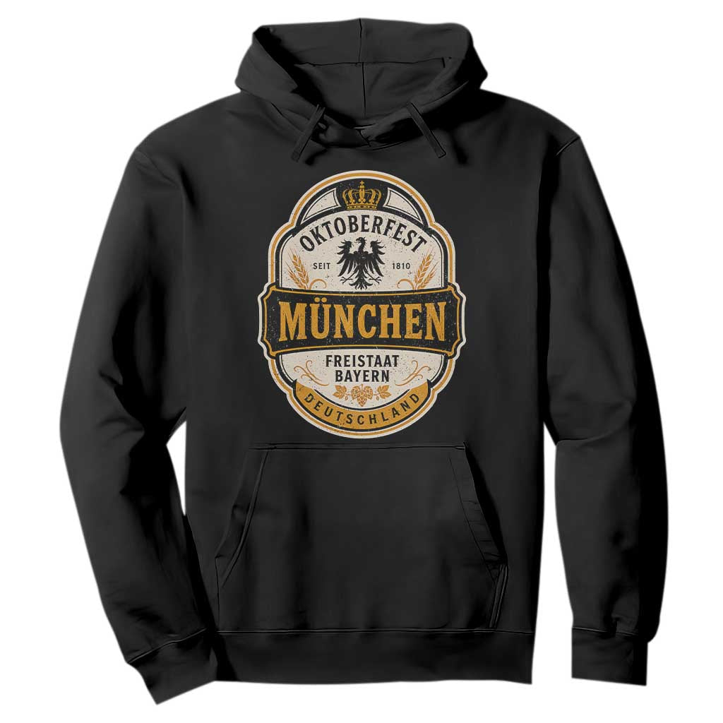 Oktoberfest Munchen Deutschland German Beer Festival Hoodie Freistaat Bayern Heraldic Eagle