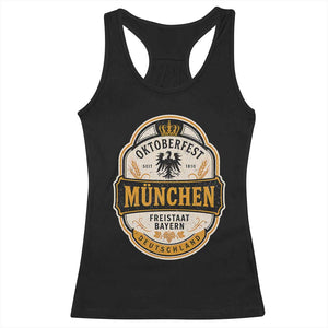 Oktoberfest Munchen Deutschland German Beer Festival Racerback Tank Top Freistaat Bayern Heraldic Eagle