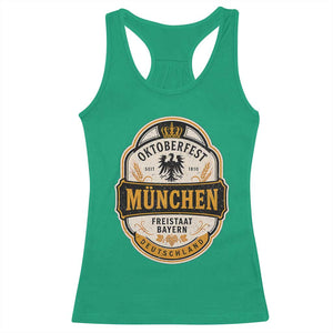 Oktoberfest Munchen Deutschland German Beer Festival Racerback Tank Top Freistaat Bayern Heraldic Eagle