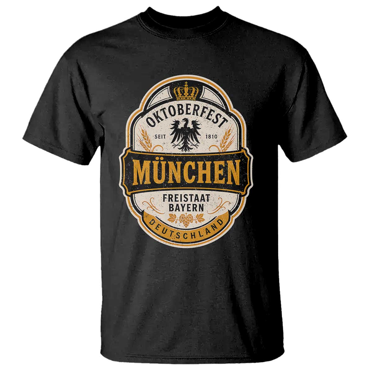 Oktoberfest Munchen Deutschland German Beer Festival T Shirt Freistaat Bayern Heraldic Eagle