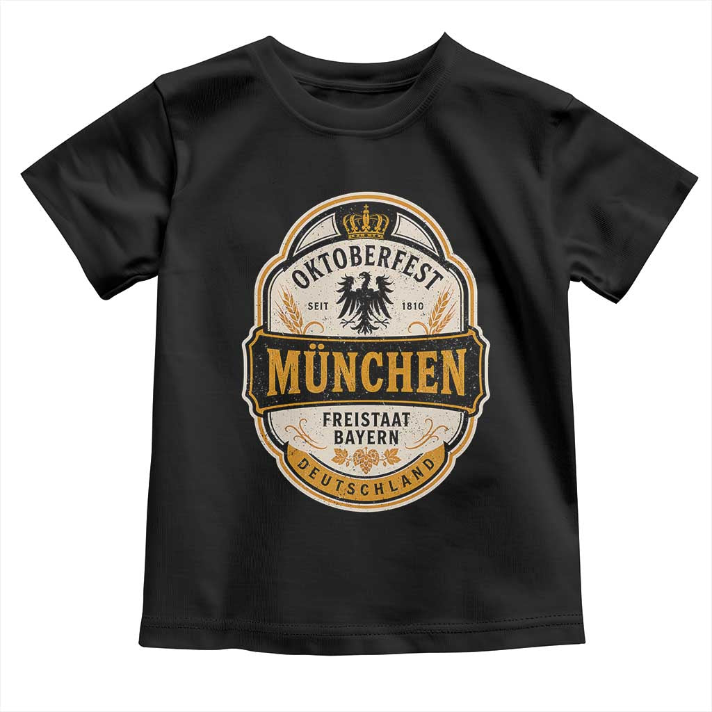 Oktoberfest Munchen Deutschland German Beer Festival Toddler T Shirt Freistaat Bayern Heraldic Eagle