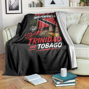 Trinidad And Tobago Independence Day Throw Blanket Trinidadian Heritage Steelpan Scarlet Ibis