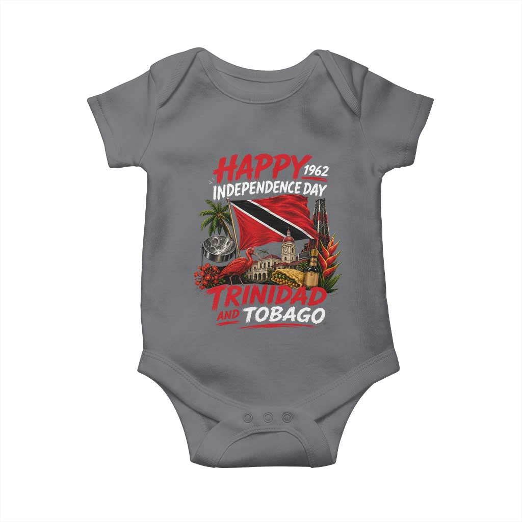Trinidad And Tobago Independence Day Baby Onesie Trinidadian Heritage Steelpan Scarlet Ibis