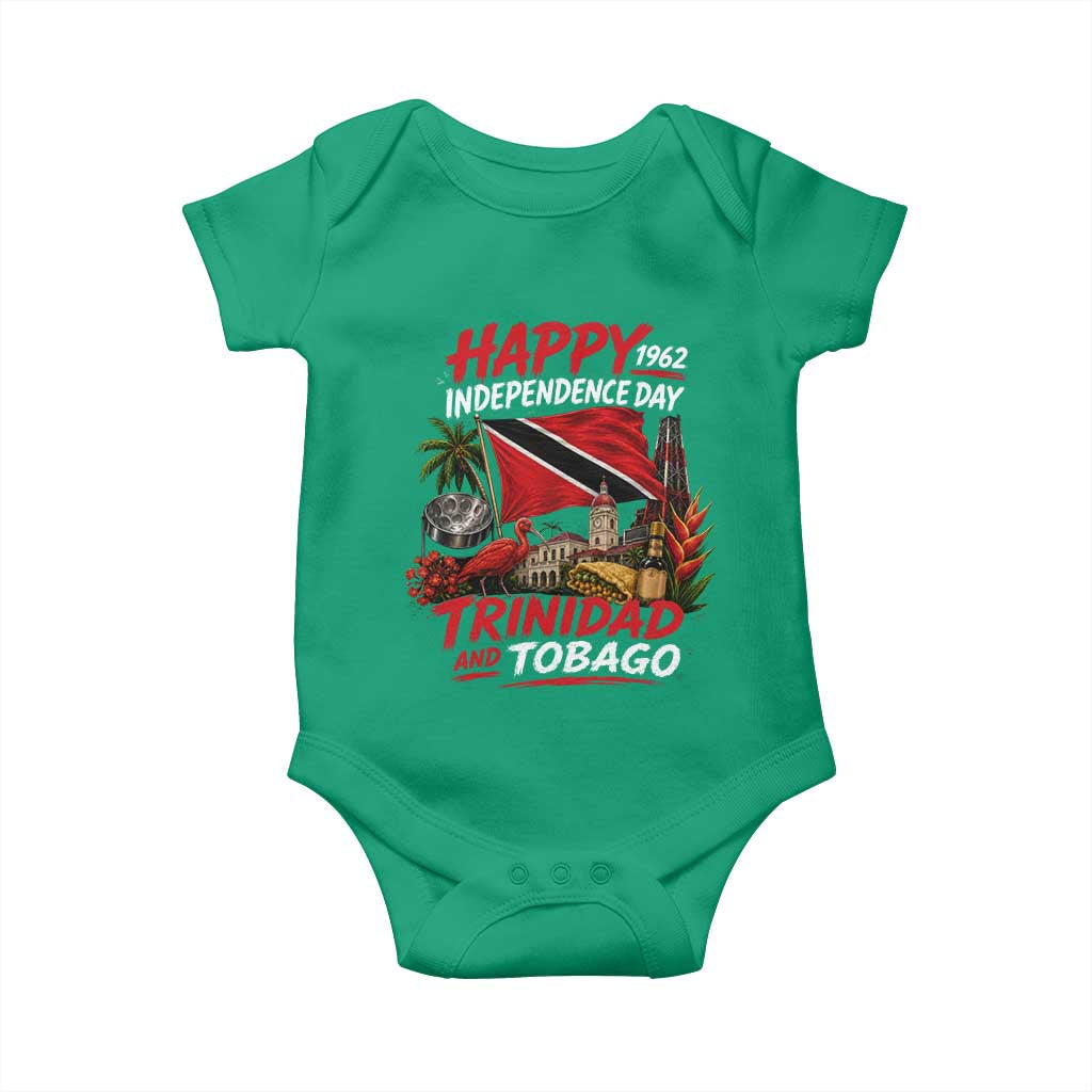 Trinidad And Tobago Independence Day Baby Onesie Trinidadian Heritage Steelpan Scarlet Ibis