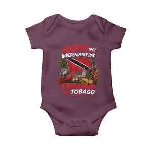 Trinidad And Tobago Independence Day Baby Onesie Trinidadian Heritage Steelpan Scarlet Ibis
