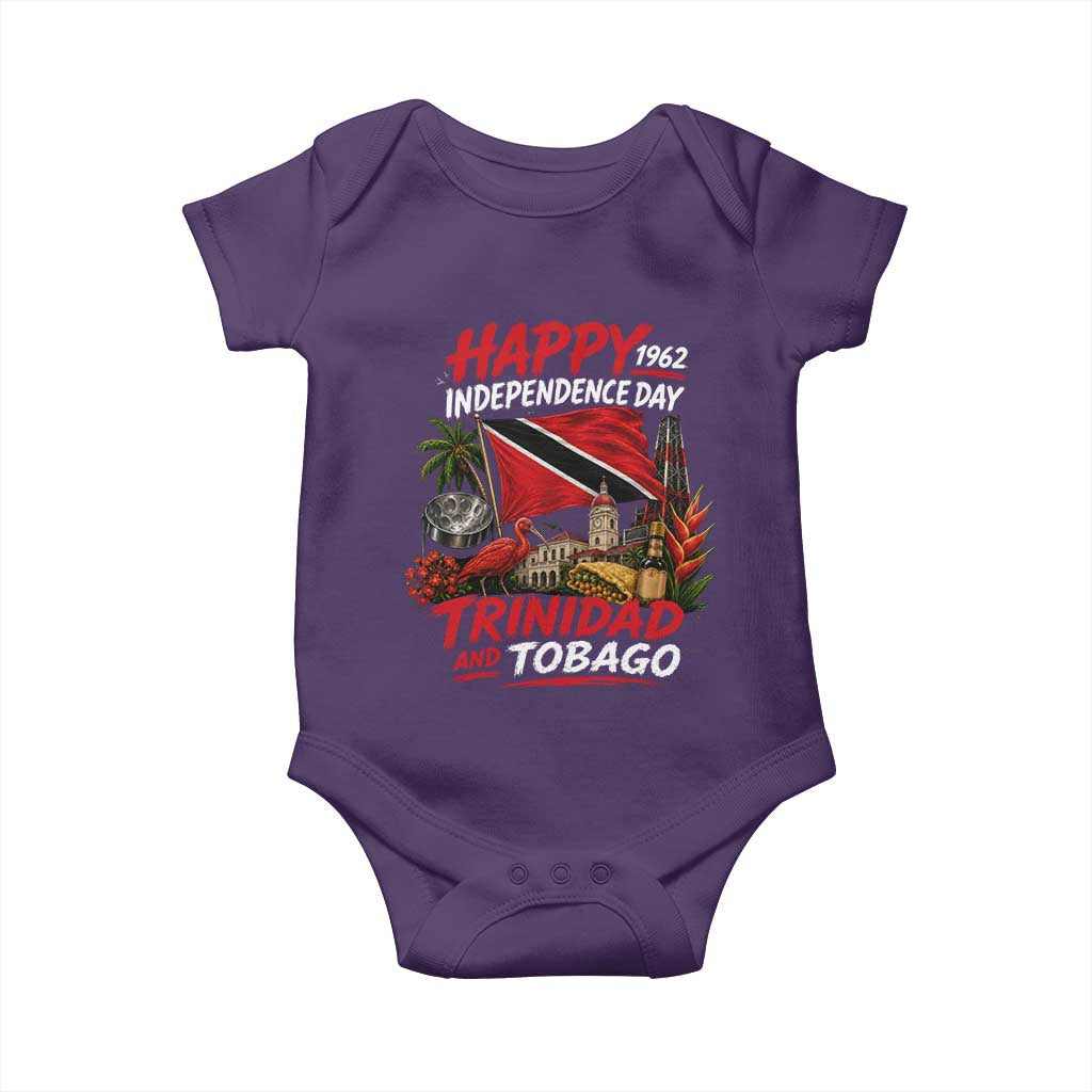 Trinidad And Tobago Independence Day Baby Onesie Trinidadian Heritage Steelpan Scarlet Ibis