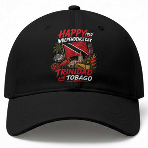 Trinidad And Tobago Independence Day Baseball Cap Trinidadian Heritage Steelpan Scarlet Ibis