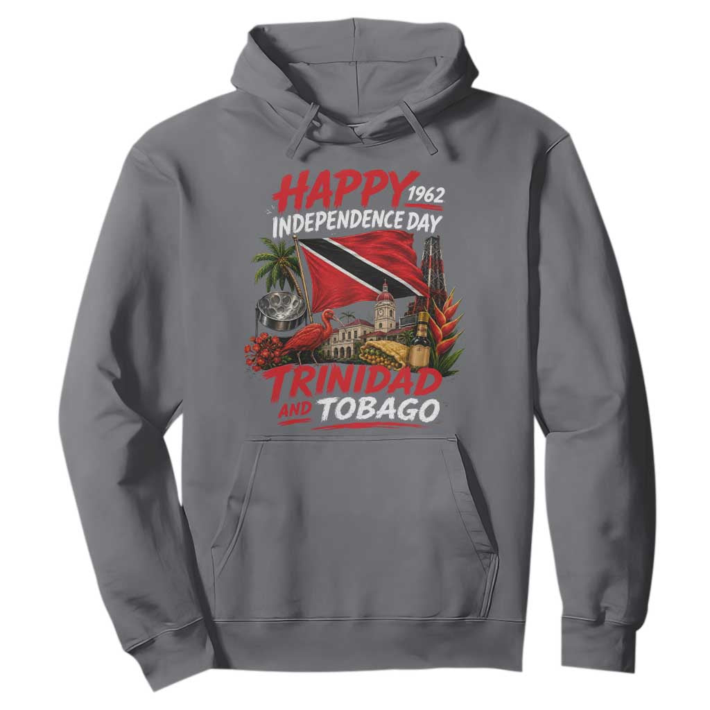 Trinidad And Tobago Independence Day Hoodie Trinidadian Heritage Steelpan Scarlet Ibis