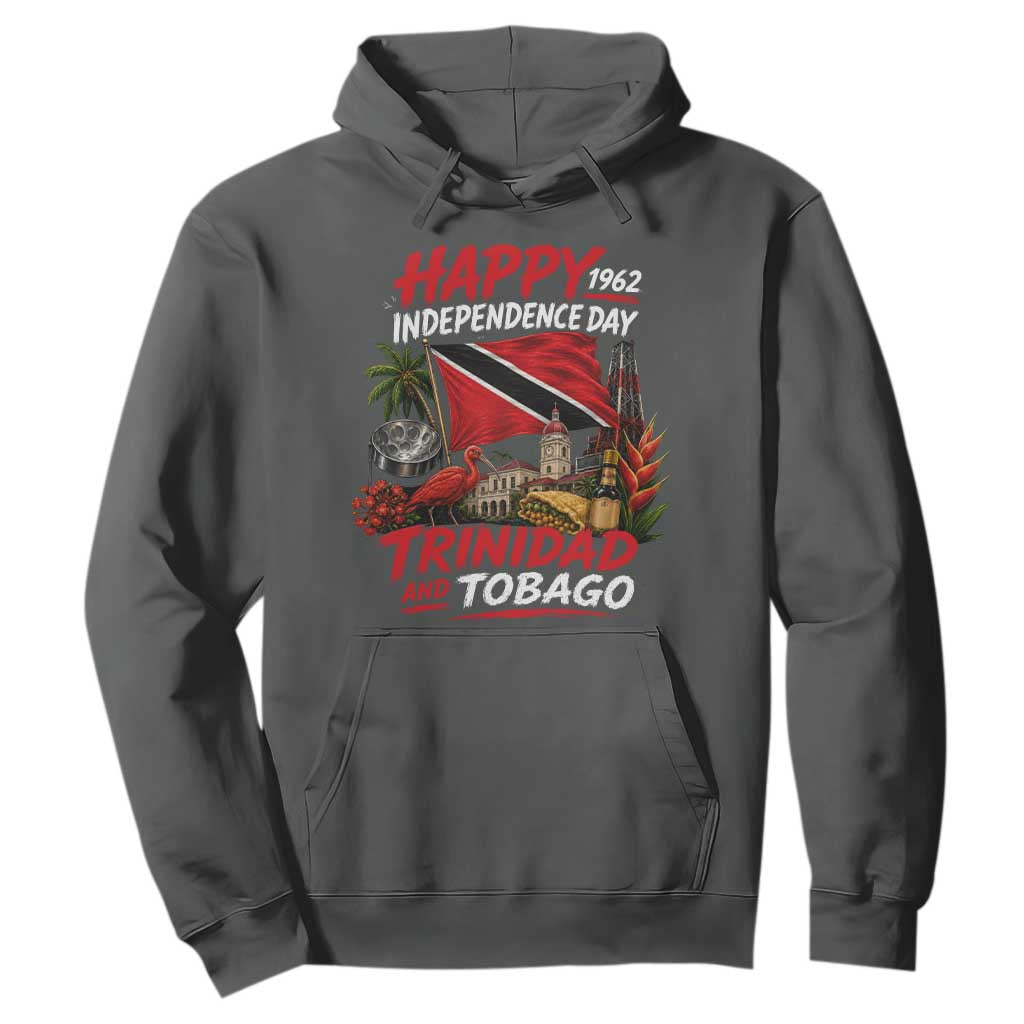 Trinidad And Tobago Independence Day Hoodie Trinidadian Heritage Steelpan Scarlet Ibis
