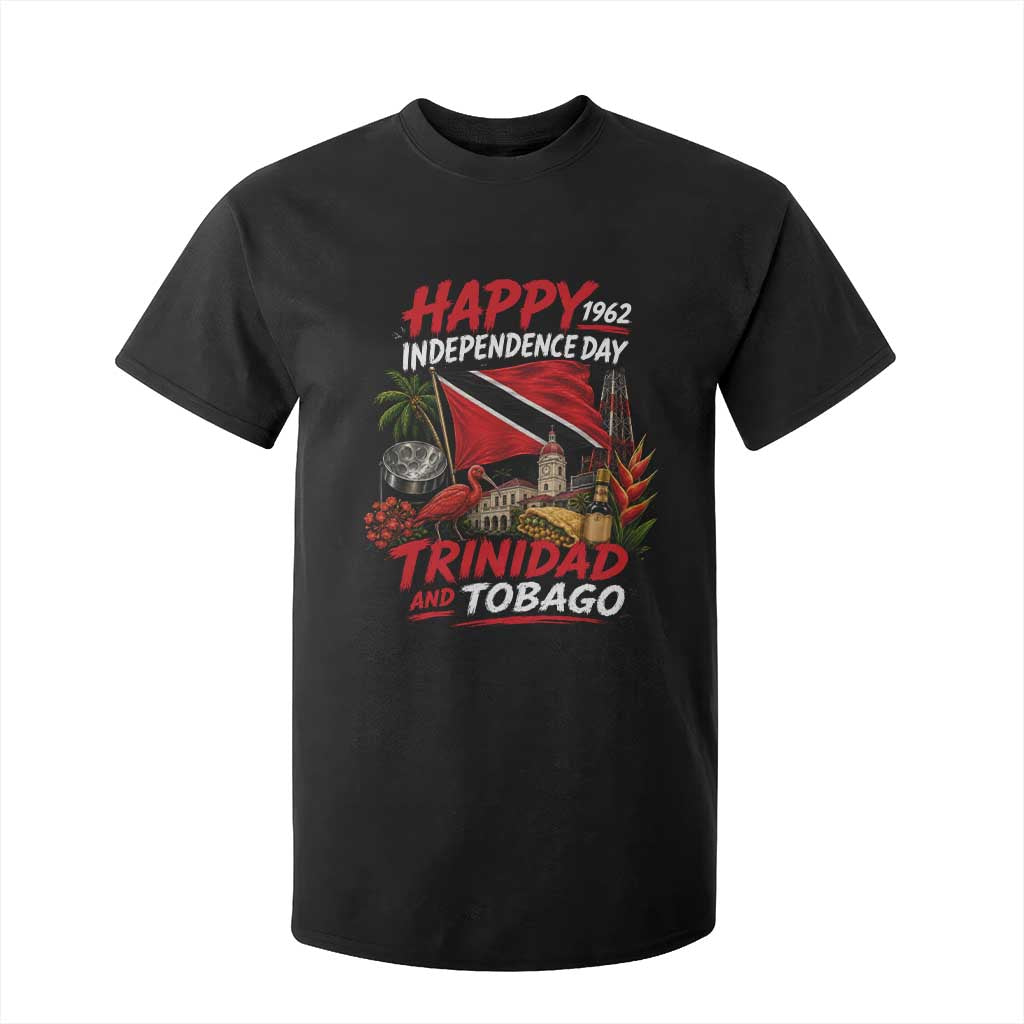 Trinidad And Tobago Independence Day T Shirt For Kid Trinidadian Heritage Steelpan Scarlet Ibis