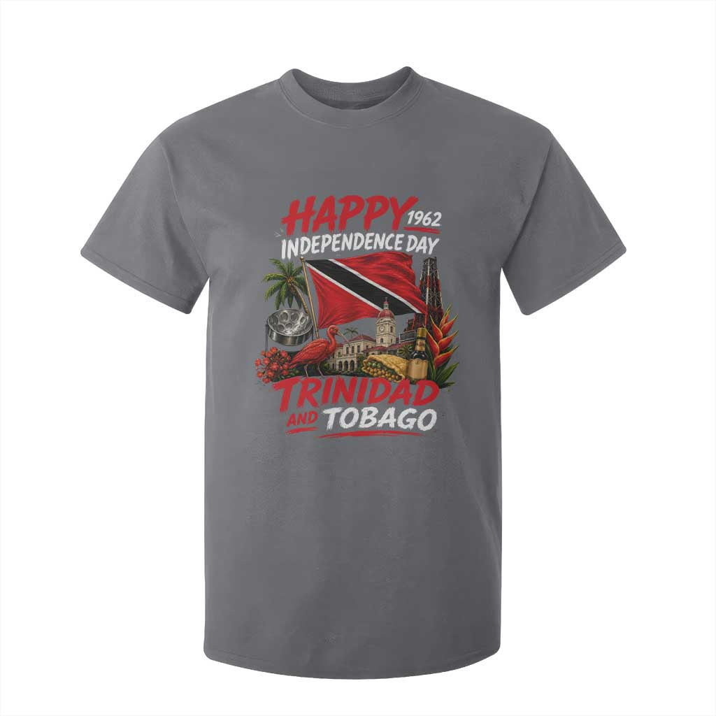 Trinidad And Tobago Independence Day T Shirt For Kid Trinidadian Heritage Steelpan Scarlet Ibis