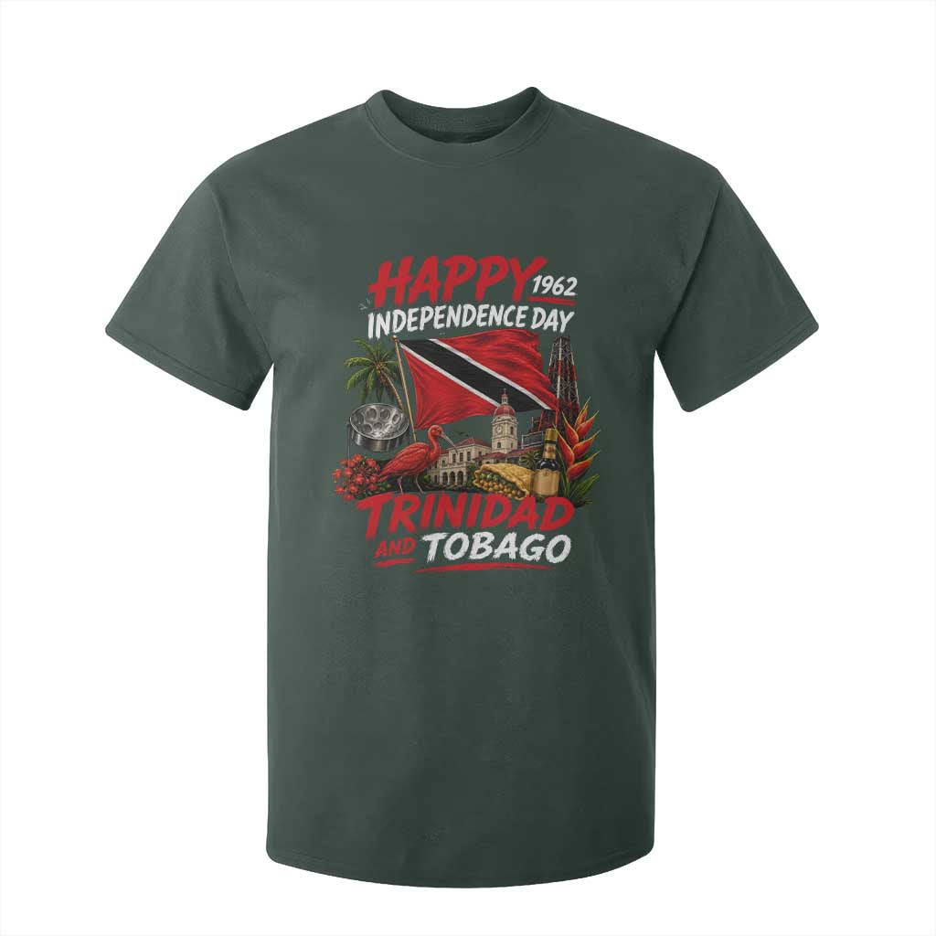 Trinidad And Tobago Independence Day T Shirt For Kid Trinidadian Heritage Steelpan Scarlet Ibis