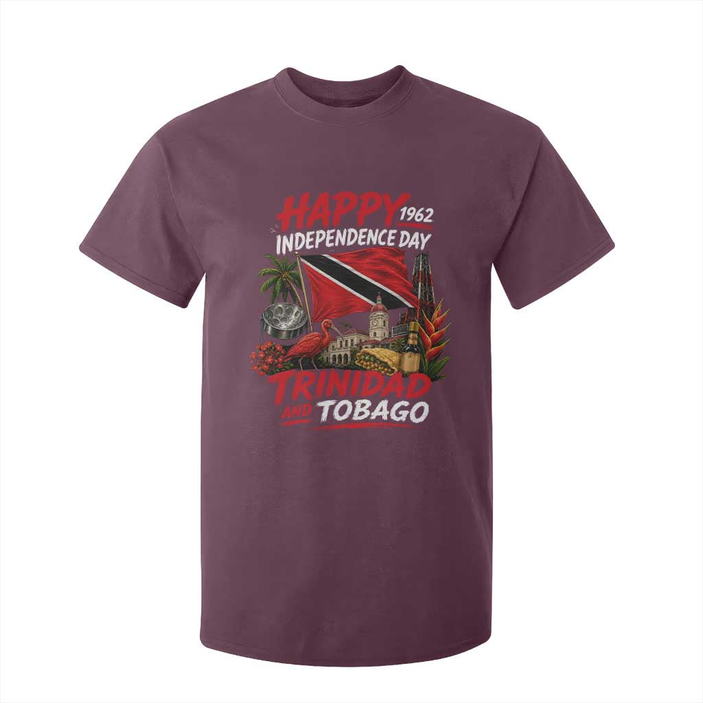 Trinidad And Tobago Independence Day T Shirt For Kid Trinidadian Heritage Steelpan Scarlet Ibis