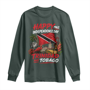 Trinidad And Tobago Independence Day Long Sleeve Shirt Trinidadian Heritage Steelpan Scarlet Ibis