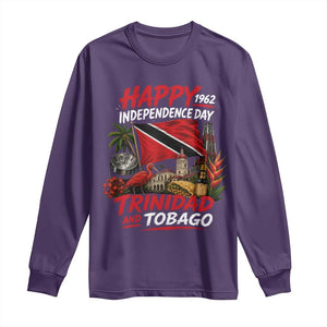 Trinidad And Tobago Independence Day Long Sleeve Shirt Trinidadian Heritage Steelpan Scarlet Ibis