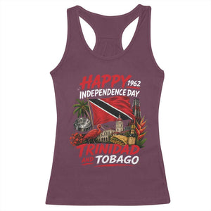 Trinidad And Tobago Independence Day Racerback Tank Top Trinidadian Heritage Steelpan Scarlet Ibis