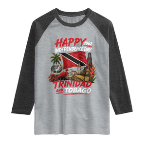 Trinidad And Tobago Independence Day Raglan Shirt Trinidadian Heritage Steelpan Scarlet Ibis