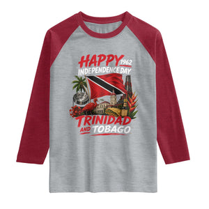 Trinidad And Tobago Independence Day Raglan Shirt Trinidadian Heritage Steelpan Scarlet Ibis