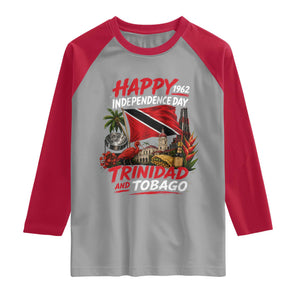 Trinidad And Tobago Independence Day Raglan Shirt Trinidadian Heritage Steelpan Scarlet Ibis