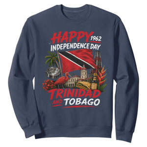 Trinidad And Tobago Independence Day Sweatshirt Trinidadian Heritage Steelpan Scarlet Ibis