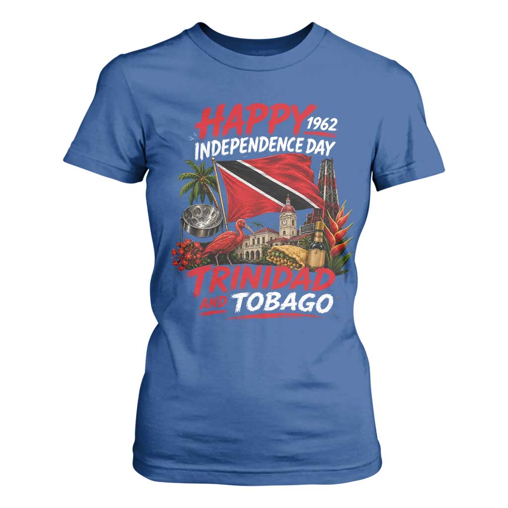 Trinidad And Tobago Independence Day T Shirt For Women Trinidadian Heritage Steelpan Scarlet Ibis