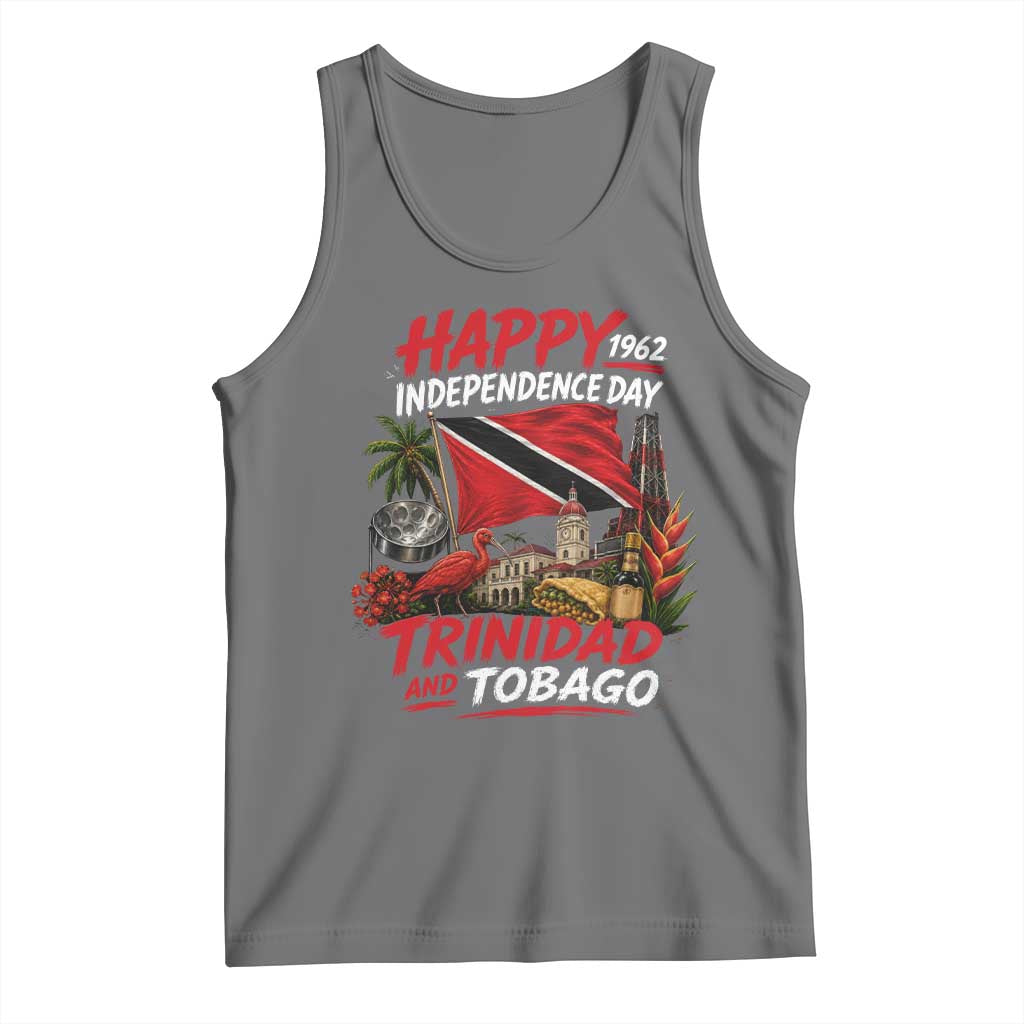 Trinidad And Tobago Independence Day Tank Top Trinidadian Heritage Steelpan Scarlet Ibis
