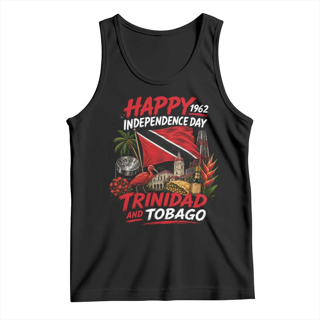 Trinidad And Tobago Independence Day Tank Top Trinidadian Heritage Steelpan Scarlet Ibis