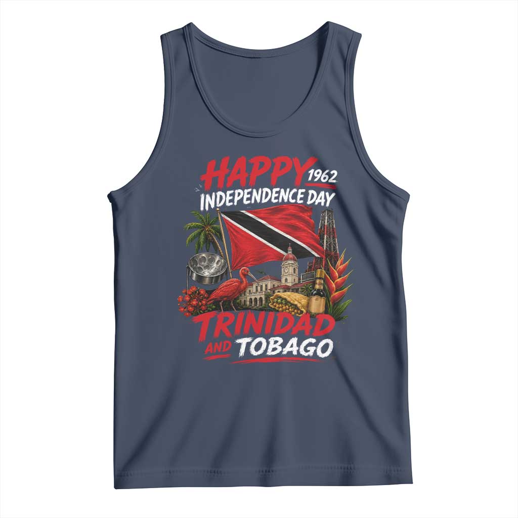 Trinidad And Tobago Independence Day Tank Top Trinidadian Heritage Steelpan Scarlet Ibis