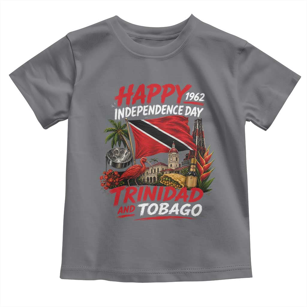 Trinidad And Tobago Independence Day Toddler T Shirt Trinidadian Heritage Steelpan Scarlet Ibis