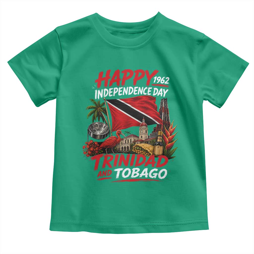 Trinidad And Tobago Independence Day Toddler T Shirt Trinidadian Heritage Steelpan Scarlet Ibis